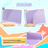 easycomfort easycomfort castello gonfiabile per bambini 3 8 anni con soffiatore scivolo e area di salto picchetti e borsa