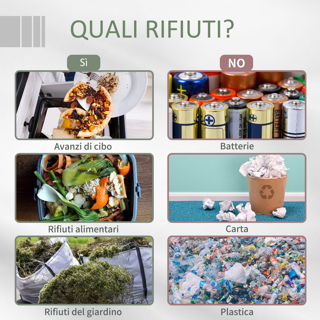 easycomfort easycomfort compostiera da giardino girevole a 2 sezioni con 8 prese daria in acciaio e pp 71x65x96 cm grigio