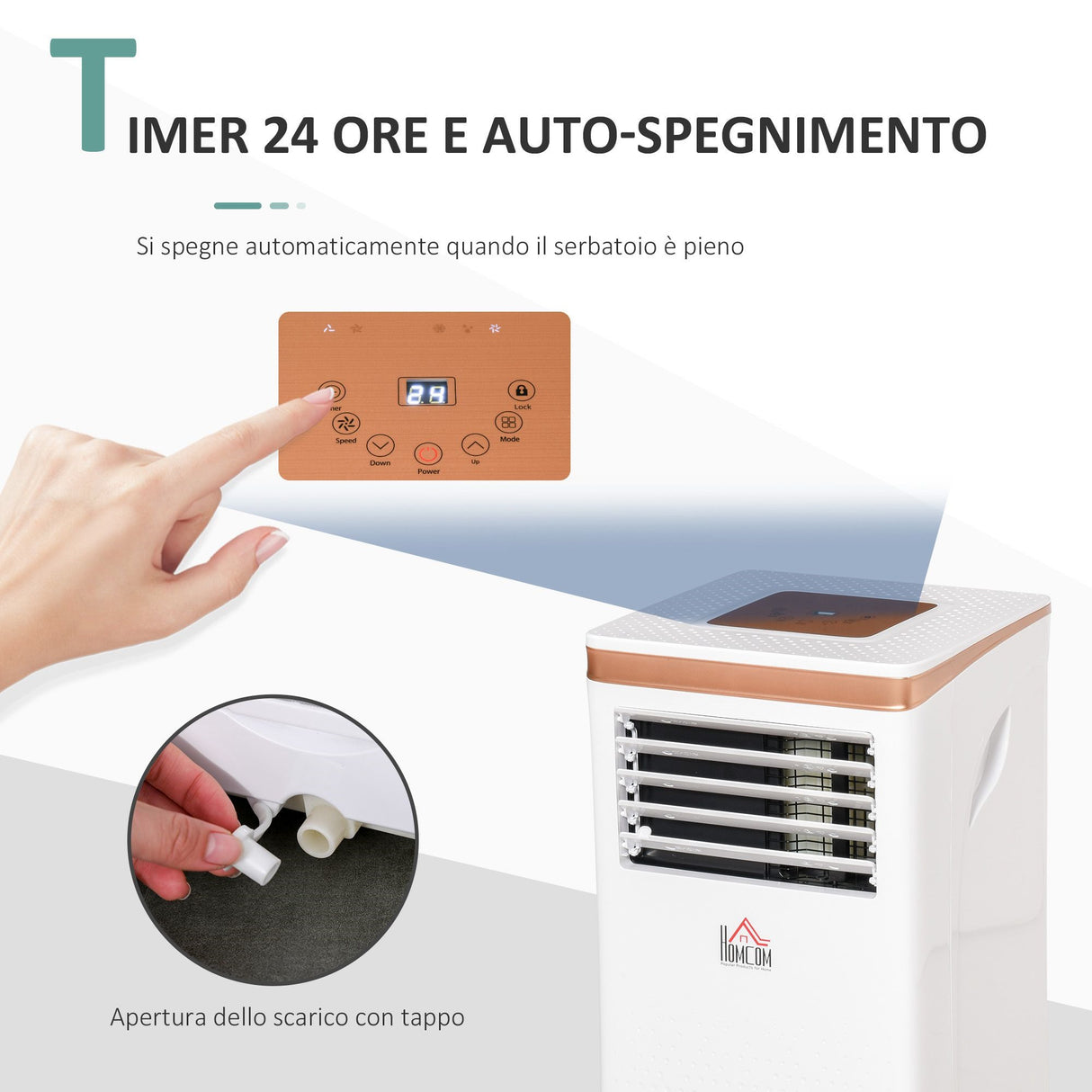 easycomfort easycomfort condizionatore portatile deumidificatore con telecomando timer 24h e 2 velocita 1122w classe energetica a 10000btu 35 5x34x70cm bianco