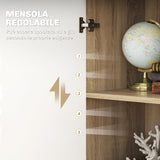 easycomfort easycomfort credenza moderna con 3 armadietti e 2 cassetti in legno 106x35x76 cm color legno