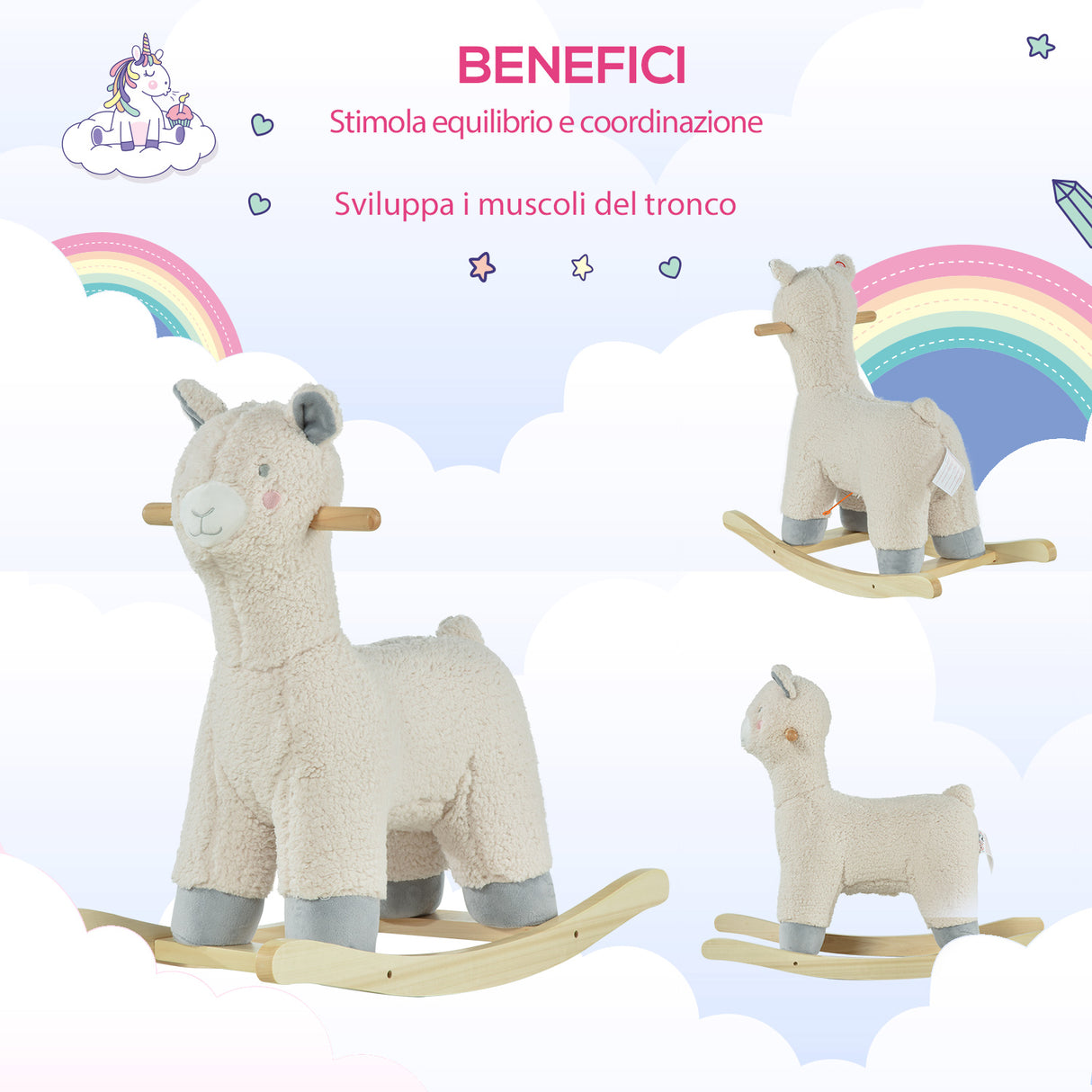 immagine-5-easycomfort-easycomfort-dondolo-a-forma-di-alpaca-per-bambini-36-72-mesi-crema