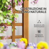 easycomfort easycomfort fioriera con traliccio per rampicanti con foro di drenaggio e fodera in legno 40x40x120 cm marrone