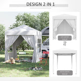 easycomfort easycomfort gazebo pieghevole pop up 2x2 m con 4 pareti rimovibili in poliestere e acciaio bianco
