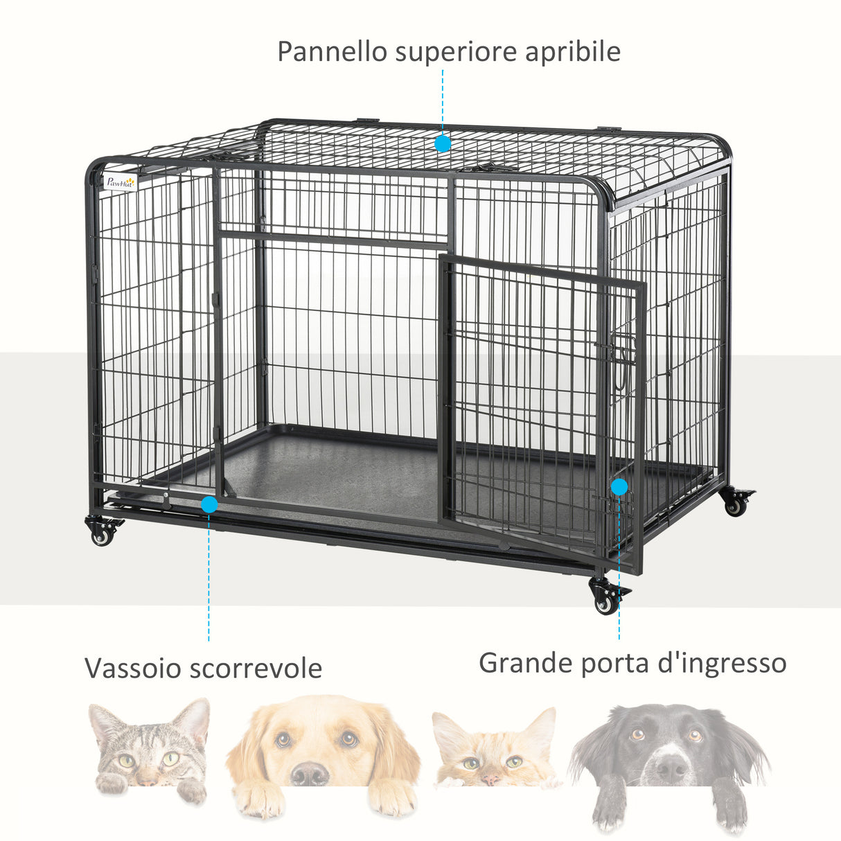 immagine-5-easycomfort-easycomfort-kennel-gabbia-per-cani-pieghevole-con-freno-e-fondo-rimovibile-grigio