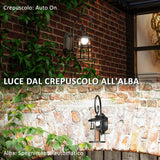 easycomfort easycomfort lampada da giardino con pannello solare impermeabile ip44 e accensione automatica nero