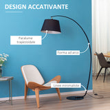 immagine-5-easycomfort-easycomfort-lampada-da-terra-ad-arco-con-paralume-in-tessuto-e-piantana-rotonda-100x43x177cm-nero