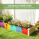 easycomfort easycomfort letto rialzato per orto e giardino con divisorio interno e fondo aperto 237x60x25cm legno naturale