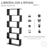 immagine-5-easycomfort-easycomfort-libreria-legno-design-moderno-con-6-ripiani-80-23-192cm-nero-ean-8054111849937