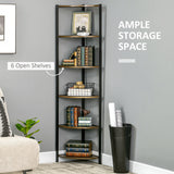 immagine-5-easycomfort-easycomfort-libreria-moderna-angolare-a-6-ripiani-in-metallo-e-mdf-34x34x166cm-marrone-e-nero