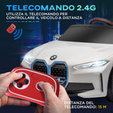 easycomfort easycomfort macchina elettrica per bambini 3 6 anni con licenza bmw con telecomando clacson e fari 115x67x45 cm bianca