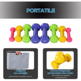 easycomfort easycomfort manubri pesi set manubri palestra da 10kg con valigetta 4 paia di manubri colorati 2x0 5kg 2x1kg 2x1 5kg 2x2kg ean 8054111840958