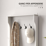 easycomfort easycomfort mobile appendiabiti 3 in 1 con 4 ganci e panca contenitore in legno 71 5x39 5x170 cm bianco