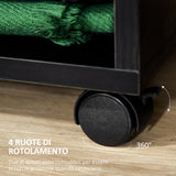 easycomfort easycomfort mobile appendiabiti con barra in alluminio e 2 ripiani aperti in truciolato 60x40x128 cm nero