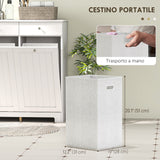 easycomfort easycomfort mobile bagno con 2 ceste portabiancheria rimovibili 2 cassetti e 2 ante a ribalta 78x38x90 cm bianco