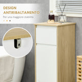easycomfort easycomfort mobile bagno con cassetto e armadietto con ripiano regolabile interno in mdf 32 6x30x90 cm