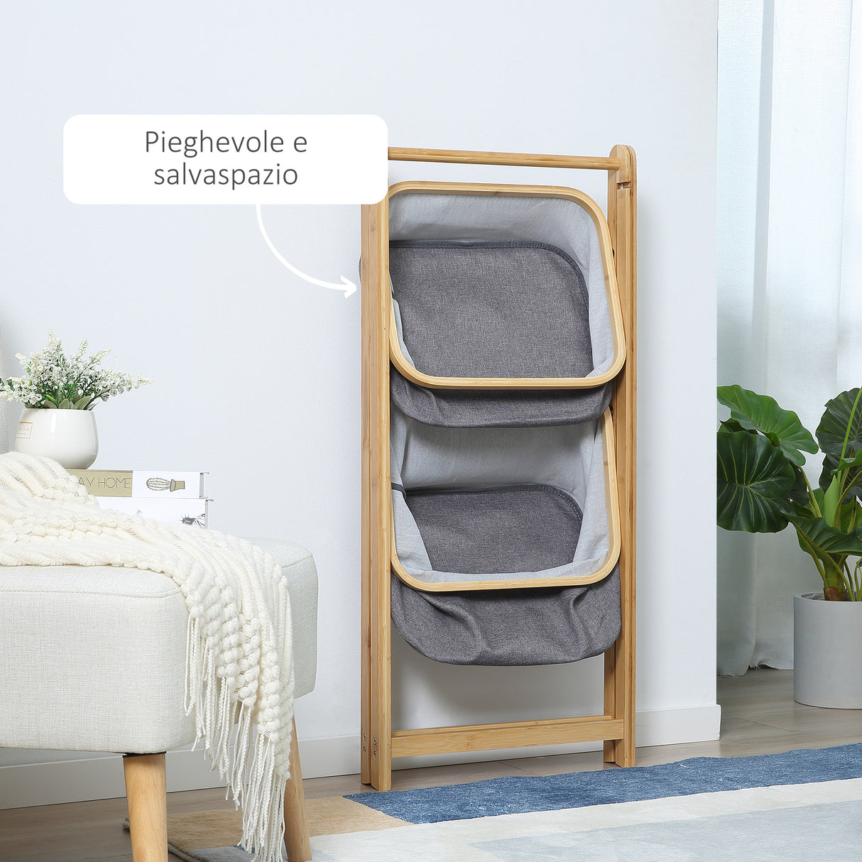 immagine-5-easycomfort-easycomfort-mobile-bagno-pieghevole-in-bambu-con-2-cassetti-in-tessuto-poliestere-grigio-45x35x98cm