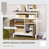 immagine-5-easycomfort-easycomfort-mobile-cucina-stile-rustico-con-armadietti-e-cassetto-76-6x-35x-81-5cm-bianco-e-marrone