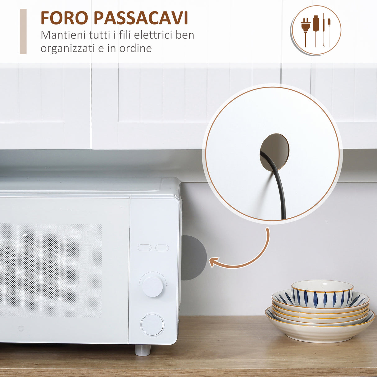 easycomfort easycomfort mobile dispensa cucina in legno con armadietti e cassetto stile country 101x39x180cm bianco