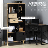 immagine-5-easycomfort-easycomfort-mobile-libreria-moderna-in-mdf-e-truciolato-con-2-cassetti-e-7-ripiani-aperti-80x40x165-cm