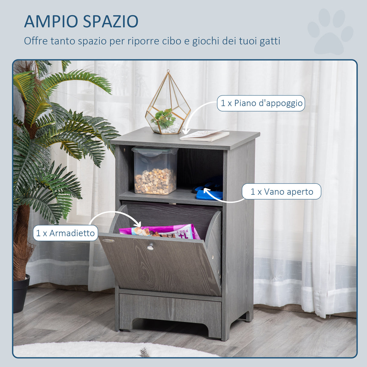 immagine-5-easycomfort-easycomfort-mobile-multiuso-con-ciotole-per-cani-e-gatti-in-acciaio-mobiletto-in-legno-con-anta-e-vano-aperto-grigio