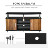 immagine-5-easycomfort-easycomfort-mobile-tv-moderno-con-2-ripiani-fori-passacavi-e-2-armadietti-in-mdf-105x40x55cm-neromarrone