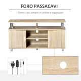 immagine-5-easycomfort-easycomfort-mobile-tv-moderno-con-2-ripiani-fori-passacavi-e-2-armadietti-in-mdf-105x40x55cm-rovere