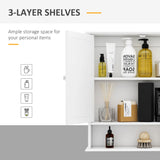 easycomfort easycomfort mobiletto armadietto a muro con specchio da bagno cucina in mdf 56 x 13 x 58cm bianco ean 8054111840576