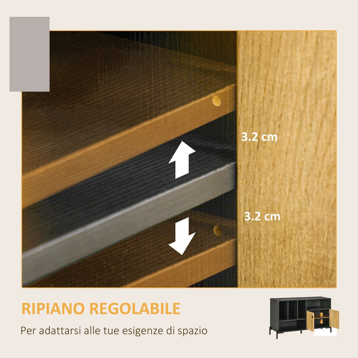 immagine-5-easycomfort-easycomfort-mobiletto-da-salotto-a-doppia-anta-con-5-ripiani-aperti-in-truciolato-120x40x74cm