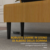 easycomfort easycomfort panca fondoletto in poliestere e legno per camera da letto e ingresso 95x38x45 cm arancione
