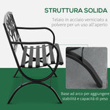 immagine-5-easycomfort-easycomfort-panchina-da-giardino-2-posti-in-acciaio-e-ghisa-con-braccioli-e-decorazione-128x58-5x85cm-nero