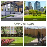 easycomfort easycomfort panchina da giardino in acciaio a 2 posti con schienale alto e braccioli 128x62 5x81 5 cm nero