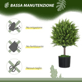 easycomfort easycomfort pianta finta albero cedro con vaso incluso per interno ed esterno altezza 55 cm verde