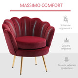easycomfort easycomfort poltrona a conchiglia poltroncina vintage poltroncina da camera e salotto design elegante con schienale alto 76x67x74cm rosso scuro