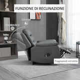 easycomfort easycomfort poltrona alzapersona reclinabile fino a 135 con 8 punti massaggianti telecomando e poggiapiedi 91x86x101 cm