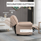 easycomfort easycomfort poltrona alzapersona reclinabile fino a 135 con telecomando e poggiapiedi 88x92x106 cm marrone chiaro