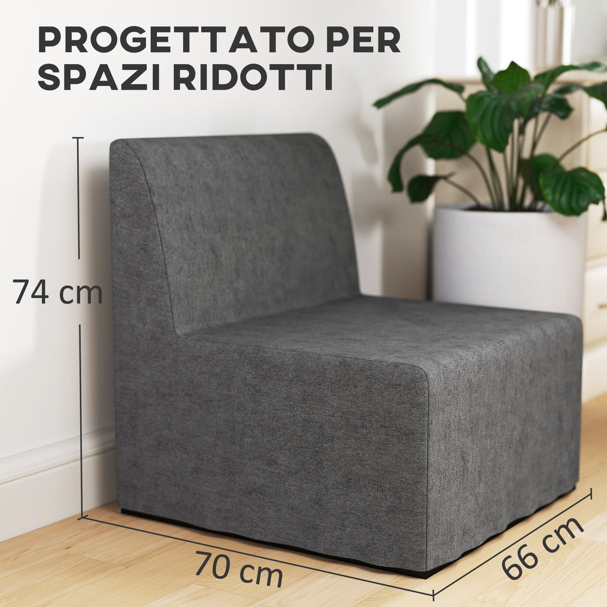 easycomfort easycomfort poltrona letto con cuscino e copertura protettiva in tessuto effetto lino e metallo 66x70x74 cm grigio