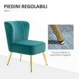 easycomfort easycomfort poltrona moderna in stile scandinavo imbottita e rivestita in tessuto vellutato 56x65 5x82 5cm verde