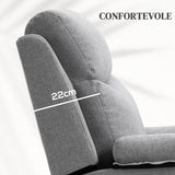easycomfort easycomfort poltrona relax alzapersona elettrica reclinabile con telecomando e poggiapiedi in tessuto grigio chiaro