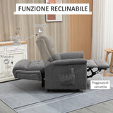 easycomfort easycomfort poltrona relax alzapersona reclinabile con poggiapiedi rivestimento in tessuto grigio
