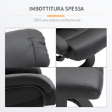 easycomfort easycomfort poltrona relax reclinabile e massaggiante con pouf poggiapiedi e telecomando 76x80x102 cm nero
