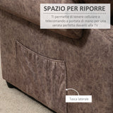 easycomfort easycomfort poltrona relax reclinabile manualmente in tessuto con imbottitura extra marrone