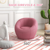 easycomfort easycomfort poltroncina mini moderna in peluche con imbottitura spessa 60x56x48cm rosa