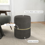 easycomfort easycomfort pouf contenitore 120 kg max per soggiorno ingresso e camera in poliestere 36x36x44 cm grigio