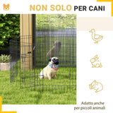 easycomfort easycomfort recinto per cani e cuccioli box per animali da 8 pezzi in filo di ferro 76 x 61cm nero
