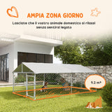 easycomfort easycomfort recinto per cani grandi fino 30kg per esterno con tetto impermeabile e anti uv 4x2 3x1 5m argento