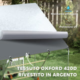easycomfort easycomfort recinto per galline da 6m per 6 8 animali con tetto impermeabile mangiatoia e posatoio 3x2x1 9m argento