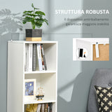 immagine-5-easycomfort-easycomfort-scaffale-libreria-con-3-ripiani-e-1-armadietto-in-legno-40x30x129-5cm-bianco