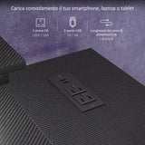 easycomfort easycomfort scrivania angolare reversibile con led prese di corrente e prese usb ripiani e supporto monitor nero