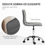 easycomfort easycomfort sedia da ufficio ergonomica in pelle pu con altezza regolabile seduta girevole e ruote grigio scuro