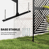 easycomfort easycomfort separe divisorio da esterno decorativo e traliccio per rampicanti 122x45x198 cm nero
